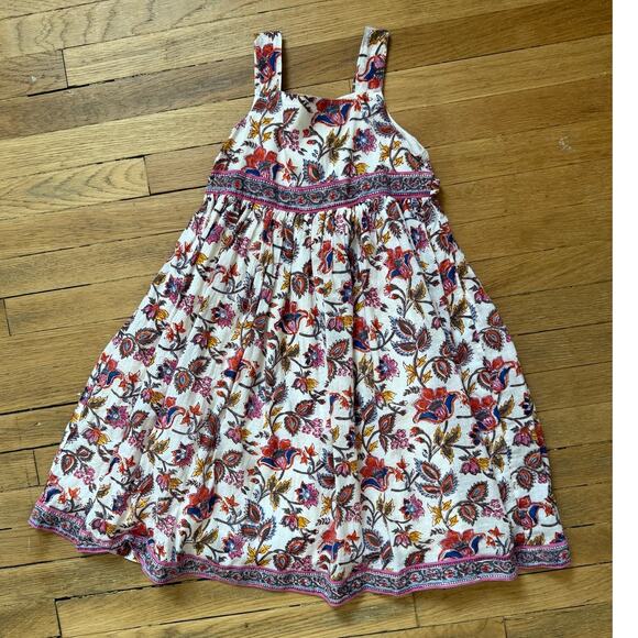 Anokhi Koki Girls Floral Print Cotton Sundress Size 6-7 - Picture 1 of 6